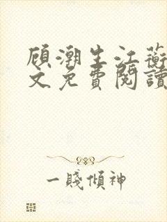 顾潮生江蘅枝全文免费阅读