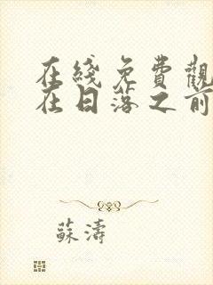 在线免费观看爱在日落之前