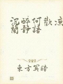 沉醉何欢凉 纳兰静语封面