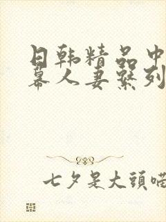 日韩精品中文字幕人妻系列封面