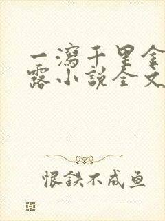 一泻千里金银花露小说全文免费阅读