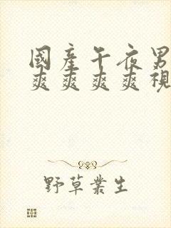 国产午夜男女爽爽爽爽爽视频