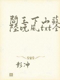阎王下山苏文,陆晚风txt全文下载
