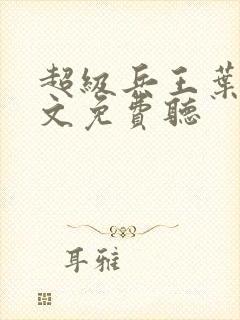 超级兵王叶谦全文免费听