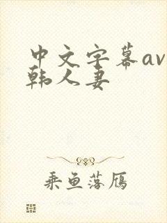 中文字幕av日韩人妻封面