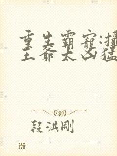 重生霸宠:摄政王爷太凶猛