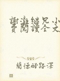 谢澈继兄小说免费阅读全文无弹窗