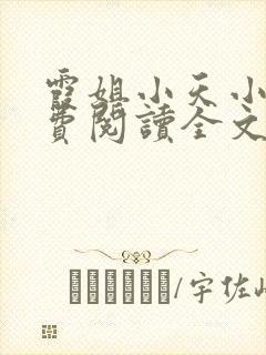 霞姐小天小说免费阅读全文无弹窗