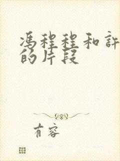 冯程程和许文强的片段