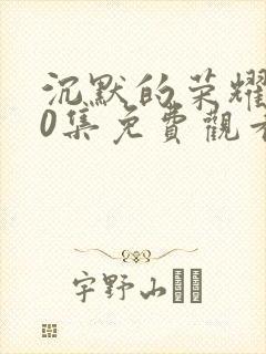 沉默的荣耀第40集免费观看