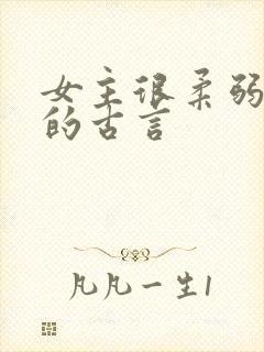 女主很柔弱漂亮的古言