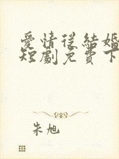 爱情从结婚开始短剧免费下载