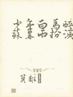 少年白马醉春风苏暮雨扮演者