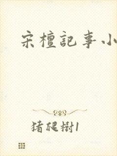 宋檀记事小说版封面
