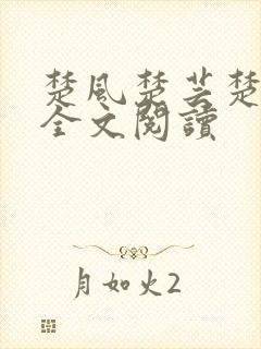 楚风楚芸楚鸿飞全文阅读