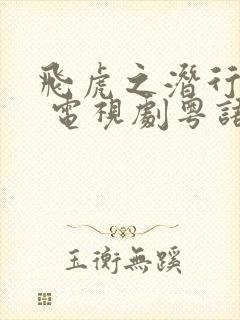 飞虎之潜行极战 电视剧粤语