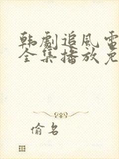 韩剧追风电视剧全集播放免费观看