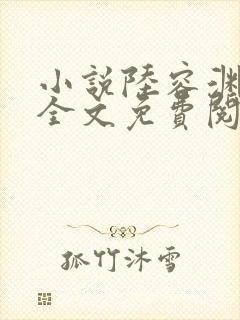 小说陆容渊苏卿全文免费阅读封面