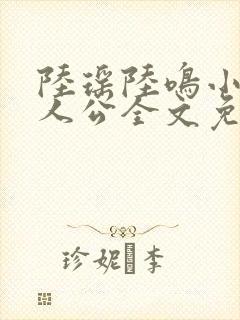 陆瑶陆鸣小说主人公全文免费阅读笔趣阁