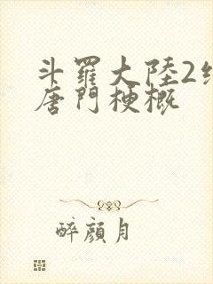 斗罗大陆2绝世唐门梗概