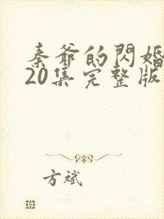 秦爷的闪婚短剧20集完整版封面