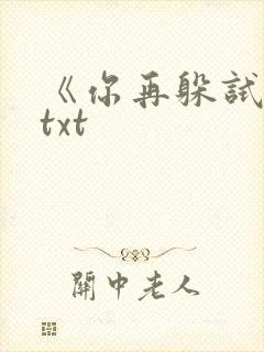 《你再躲试试》txt