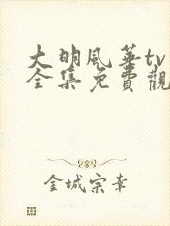 大明风华tv版全集免费观看