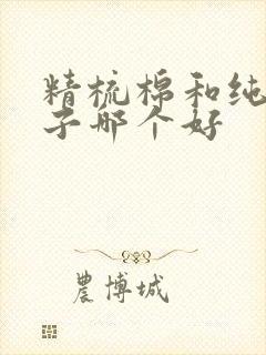 精梳棉和纯棉袜子哪个好