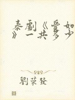 泰剧《爱如永昼》一共多少集