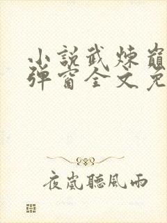 小说武炼巅峰无弹窗全文免费阅读