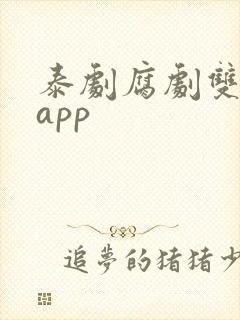 泰剧腐剧双男主app