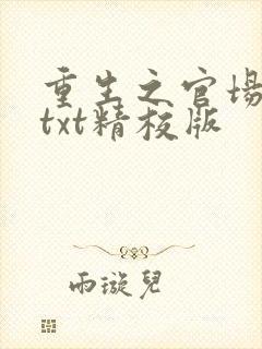 重生之官场鬼才txt精校版