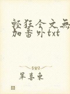 轻狂全文无删减加番外txt