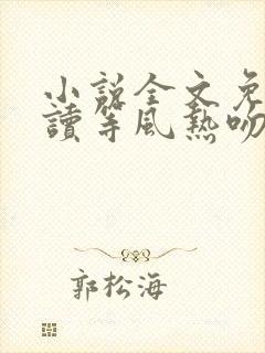 小说全文免费阅读等风热吻你