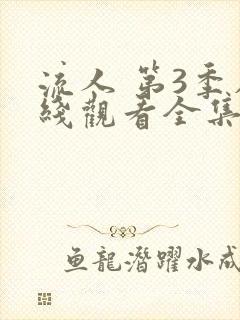流人 第3季在线观看全集免费播放