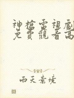 神枪电视剧全集免费观看高清完整版封面