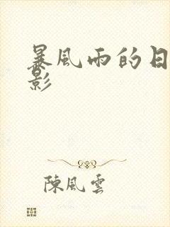 暴风雨的日本电影