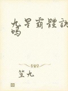 九星霸体诀好看吗封面