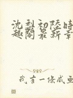 沈梨初陆时霁笔趣阁最新章节封面