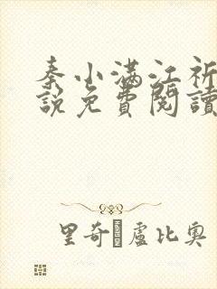 秦小满江祈安小说免费阅读