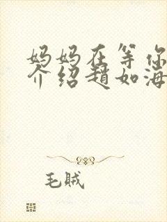 妈妈在等你剧情介绍赵如海结局封面