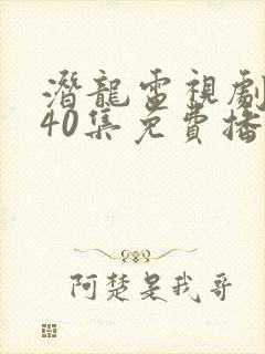 潜龙电视剧全集40集免费播放封面