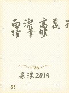 白洁 高义 孙倩 李明封面