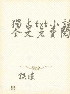 独占txt小说全文免费阅读