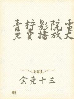 青柠影院电视剧免费播放大全在线