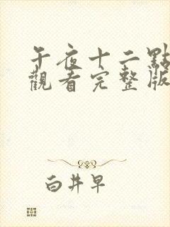 午夜十二点免费观看完整版