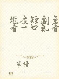 炽夜短剧免费观看一口气看完