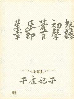 叶辰萧初然最新章节有声听书