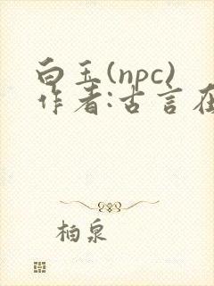 白玉(npc)作者:古言在线阅读笔趣阁