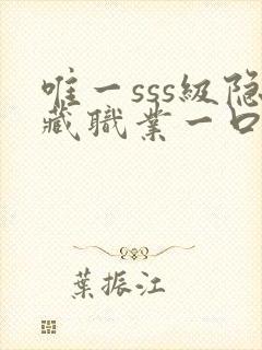 唯一sss级隐藏职业一口气看完